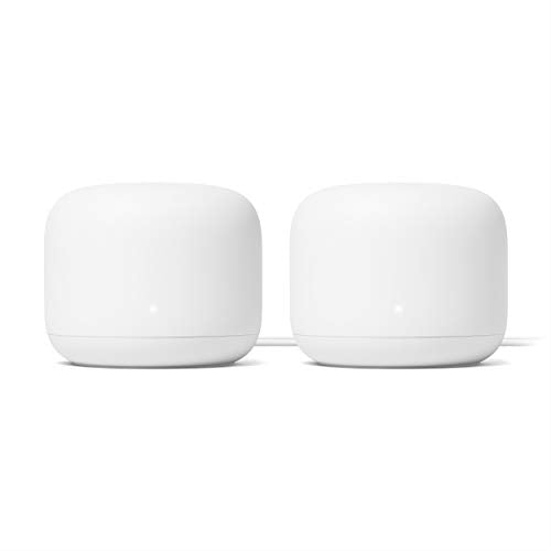 Google Nest Wifi - Home Wi-Fi System - Wi-Fi Extender - Mesh Router for Wireless Internet - 2 Pack