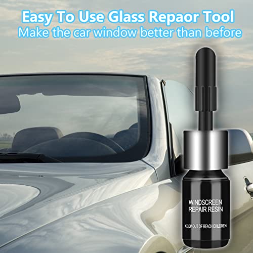 Windshield Crack Repair Kit Car Window Glass Liquid Repair Set, Automotive Nano Fluid Glass Filler Vehicle Windscreen Tool for Fixing Chips, Cracks, Bulls-Eye and Star-Shaped Crack