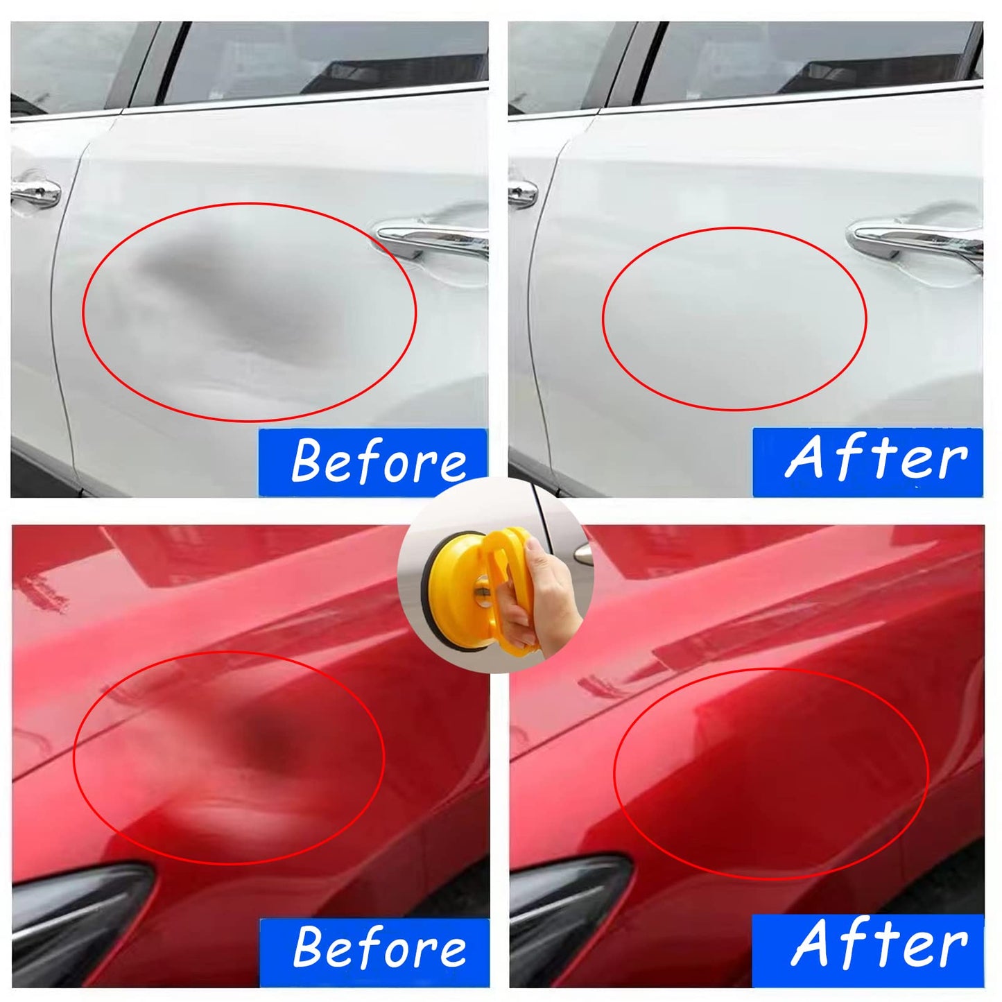 FORLUCIX Dent Puller,Car Dent Puller,3 Pack Suction Cup Dent Puller Handle Lifter,Powerful Car Dent Remover,Dent Removal Kit and Dent Repair Puller for Car Body Dent,Glass,Tiles and Mirror